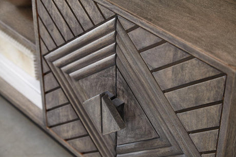 Treybrook Distressed Gray Accent Cabinet by Ashley at Eve Furniture