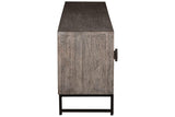 Treybrook Distressed Gray Accent Cabinet by Ashley at Eve Furniture