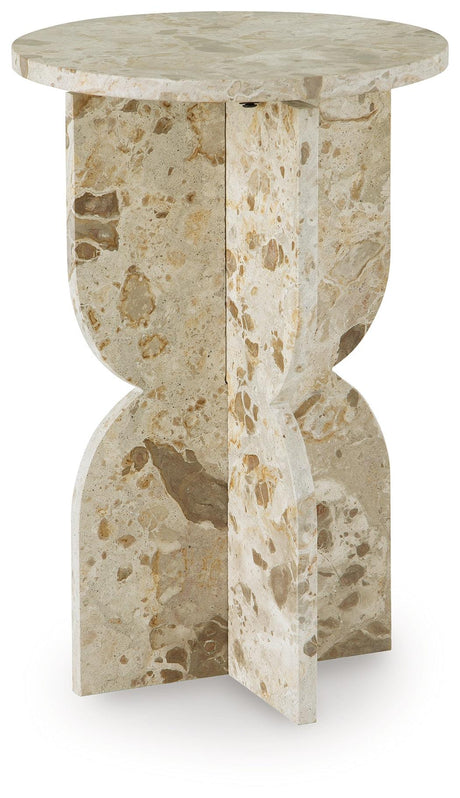 Treygan Beige Accent Table by Ashley at Eve Furniture