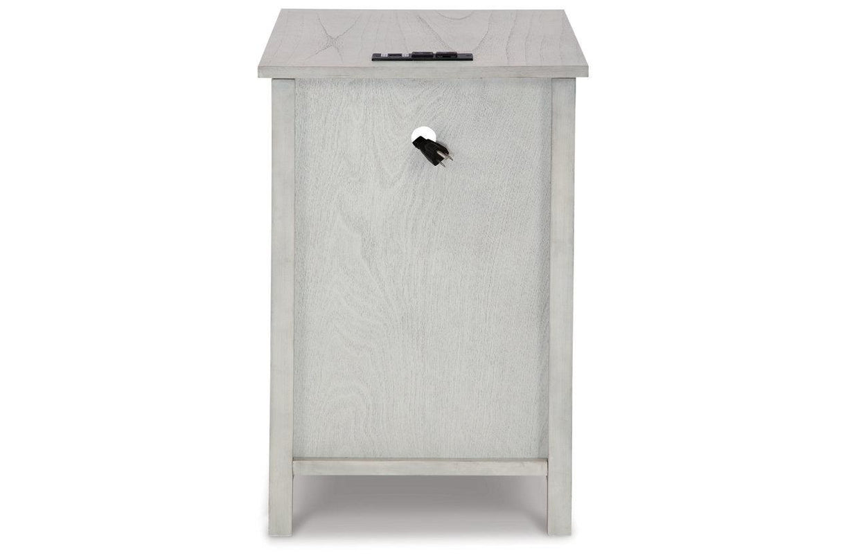 Treytown Antique White Chairside End Table by Ashley at Eve Furniture