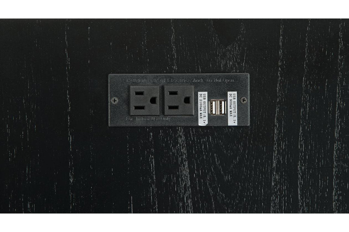 Treytown Black Chairside End Table by Ashley at Eve Furniture