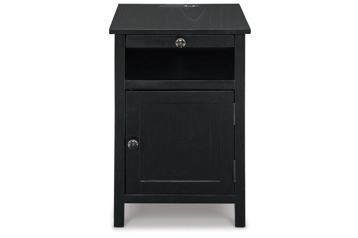 Treytown Black Chairside End Table by Ashley at Eve Furniture