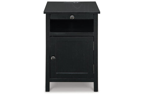 Treytown Black Chairside End Table by Ashley at Eve Furniture