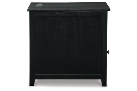Treytown Black Chairside End Table by Ashley at Eve Furniture