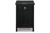 Treytown Black Chairside End Table by Ashley at Eve Furniture
