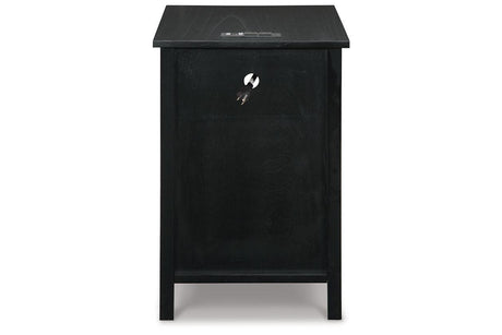 Treytown Black Chairside End Table by Ashley at Eve Furniture