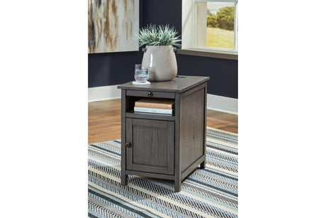 Treytown Gray Chairside End Table by Ashley at Eve Furniture