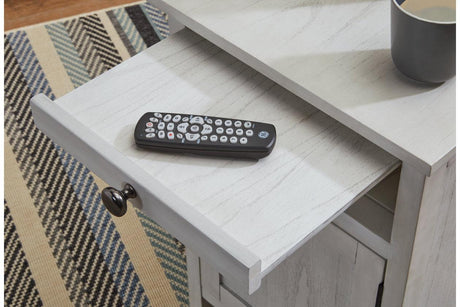 Treytown Antique White Chairside End Table by Ashley at Eve Furniture