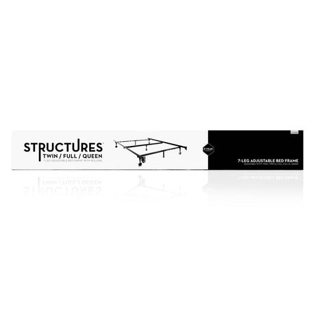 Tri-Support Black Queen/Full/Twin Adjustable Bed Frame w/ Reinforced Glides by Malouf at Eve Furniture