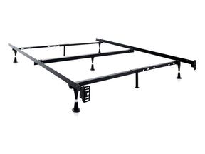 Tri-Support Black Queen/Full/Twin Adjustable Bed Frame w/ Reinforced Glides by Malouf at Eve Furniture