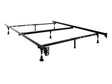 Tri-Support Black Queen/Full/Twin Adjustable Bed Frame w/ Rug Rollers by Malouf at Eve Furniture