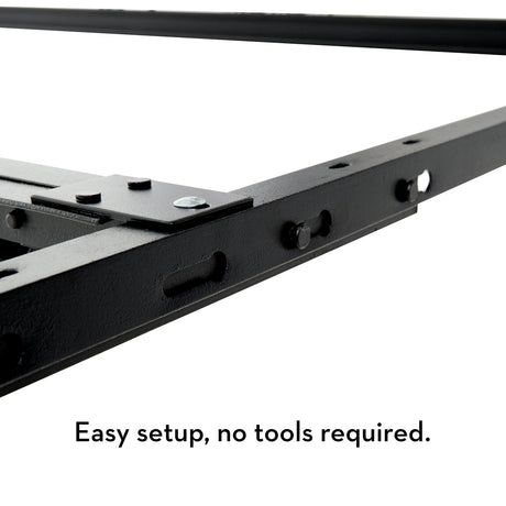 Tri-Support Black Twin/Full Adjustable Bed Frame w/ Reinforced Glides by Malouf at Eve Furniture