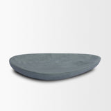 Tria Rounded Triangular Grey Marble Decorative Tray by Mercana at Eve Furniture