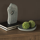 Tria Rounded Triangular Grey Marble Decorative Tray by Mercana at Eve Furniture