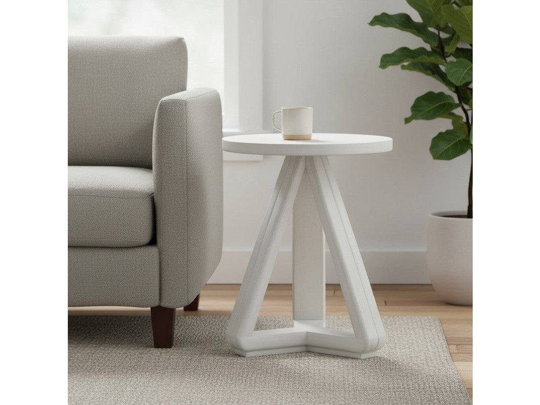 Triad White Accent Table by Crestview at Eve Furniture