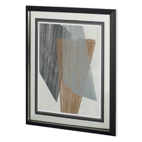 Triangle Stripes I by Jennifer Goldberger a Framed Art Print Matted under Glass by Mercana at Eve Furniture