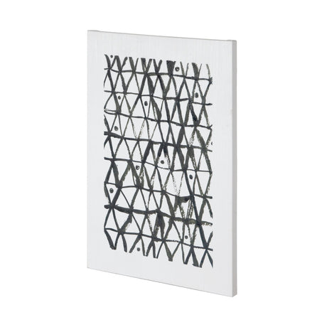 Triangles by Mercana Studio a Hand Embellished Textured Canvas by Mercana at Eve Furniture