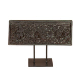 Tribal 15" Carved Wooden Panel on Iron Stand by Home Trends & Design at Eve Furniture