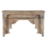 Tribal 59" Carved Wood Console Table in Natural by Home Trends & Design at Eve Furniture