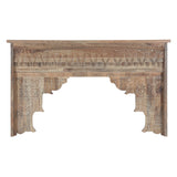 Tribal 59" Carved Wood Console Table in Natural by Home Trends & Design at Eve Furniture