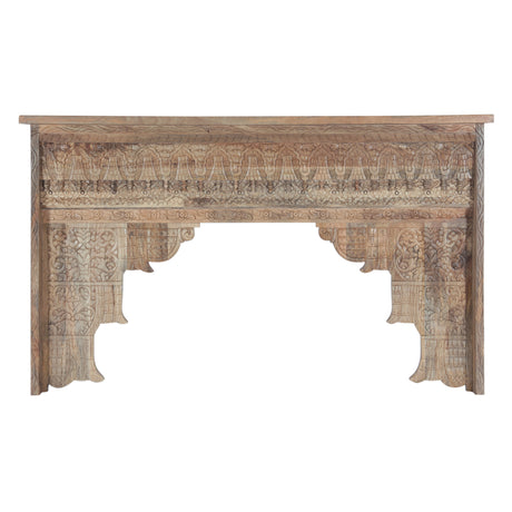 Tribal 59" Carved Wood Console Table in Natural by Home Trends & Design at Eve Furniture