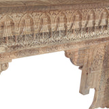 Tribal 59" Carved Wood Console Table in Natural by Home Trends & Design at Eve Furniture