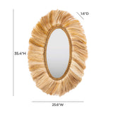 Tribal Natural Abaca Grass Oval Wall Mirror by TOV Furniture at Eve Furniture