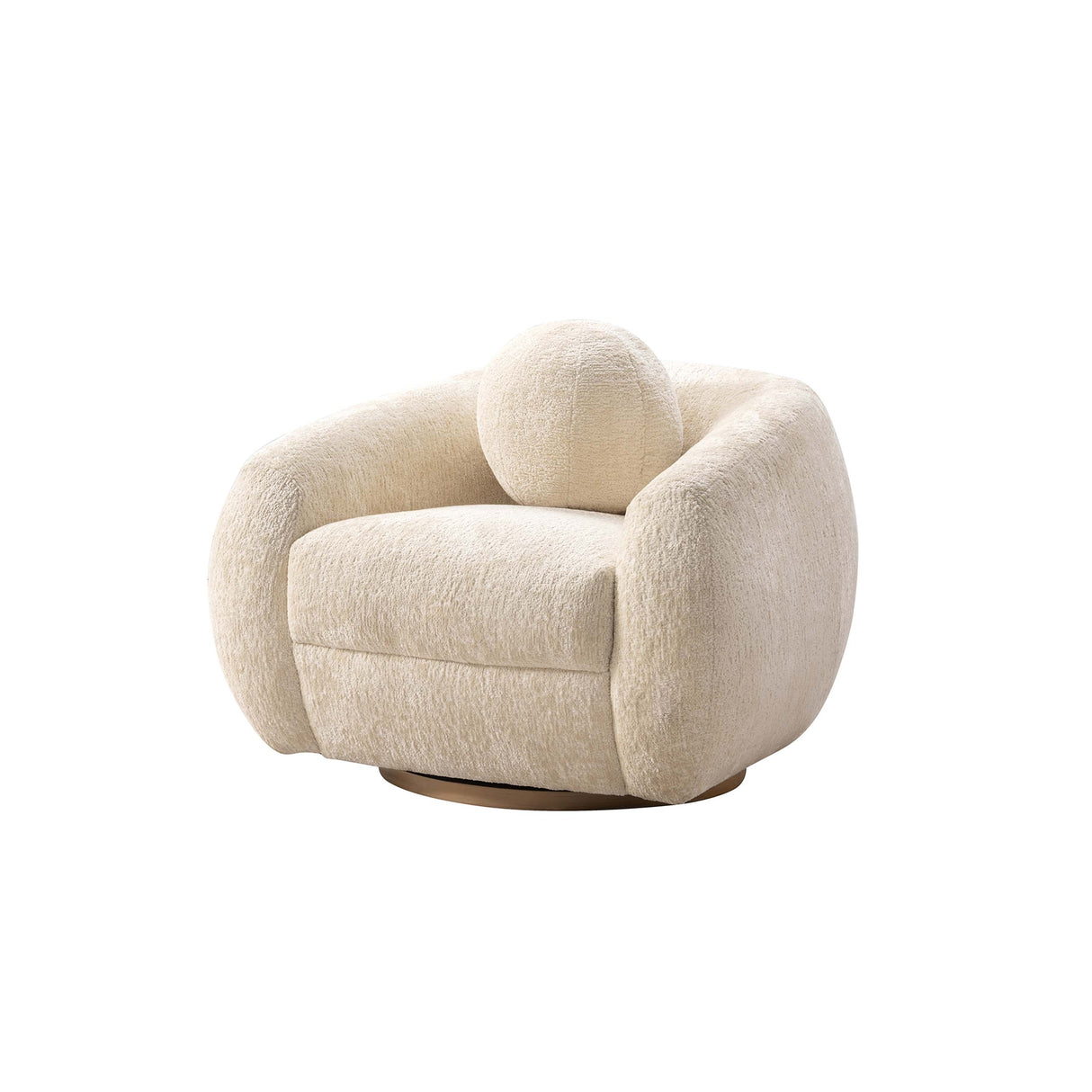 Tribeca Accent Chair in Cream by Manhattan Comfort at Eve Furniture
