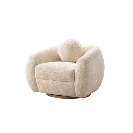 Tribeca Accent Chair in Cream by Manhattan Comfort at Eve Furniture