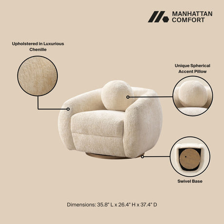 Tribeca Accent Chairs in Cream (set of 2) by Manhattan Comfort at Eve Furniture