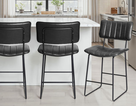 Tribeca Black 24″ Commercial Grade Counter Stool by Steve Silver at Eve Furniture