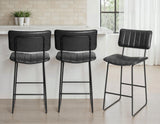 Tribeca Black 30″ Commercial Grade Bar Stool by Steve Silver at Eve Furniture
