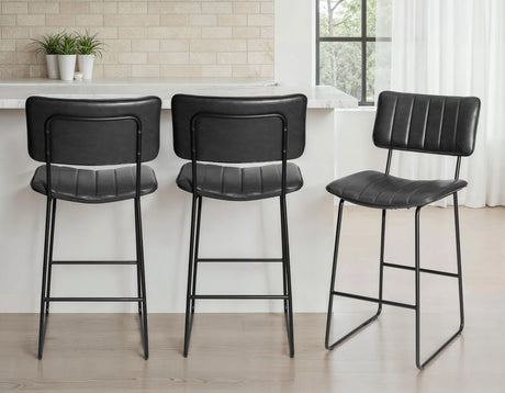 Tribeca Black 30″ Commercial Grade Bar Stool by Steve Silver at Eve Furniture