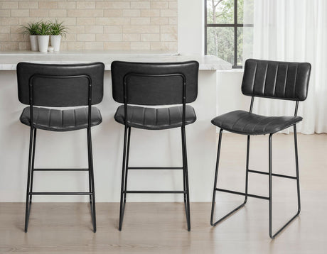 Tribeca Black 30″ Commercial Grade Bar Stool by Steve Silver at Eve Furniture