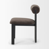 Tribeca Curve Open Back Charcoal Chenille Tripod Frame Dining Chair, Set of 2 by Mercana at Eve Furniture