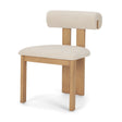Tribeca Curve Open Back Cream Chenille Tripod Frame Dining Chair, Set of 2 by Mercana at Eve Furniture