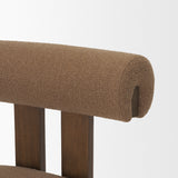Tribeca Curve Open Back Mocha Fabric Tripod Frame Dining Chair, Set of 2 by Mercana at Eve Furniture