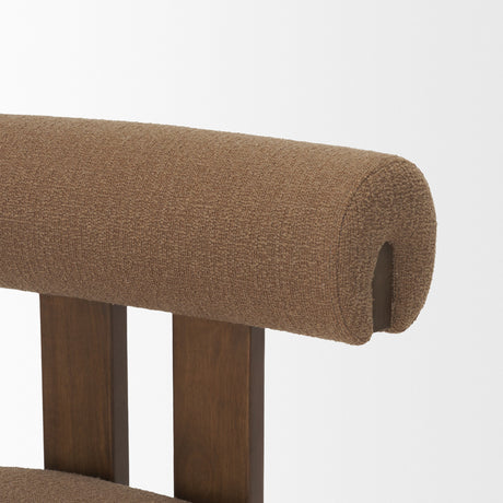 Tribeca Curve Open Back Mocha Fabric Tripod Frame Dining Chair, Set of 2 by Mercana at Eve Furniture
