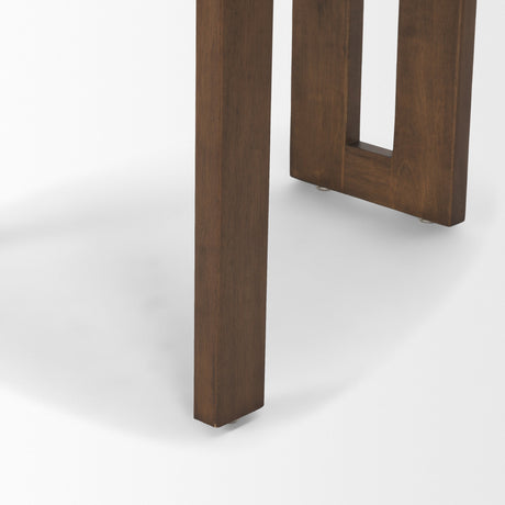 Tribeca Curve Open Back Mocha Fabric Tripod Frame Dining Chair, Set of 2 by Mercana at Eve Furniture