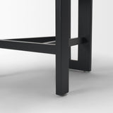 Tribeca Open Back 36.5in Seat Counter Stool | Charcoal Fabric w/ Wood by Mercana at Eve Furniture