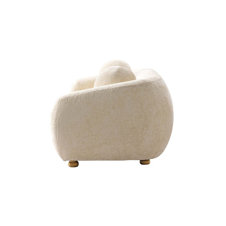 Tribeca Sofa and Accent Chair in Cream (set of 2) by Manhattan Comfort at Eve Furniture