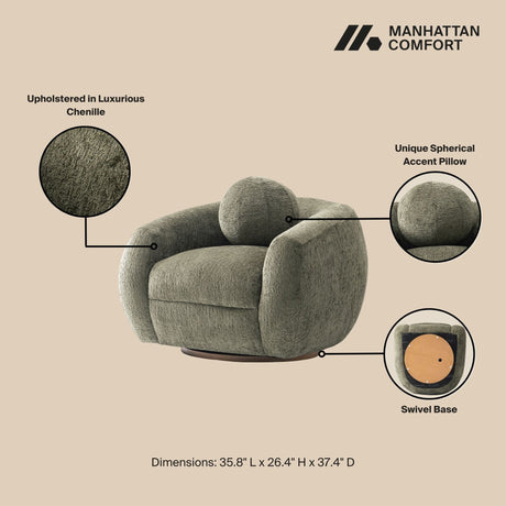 Tribeca Sofa and Accent Chair in Olive Green (set of 2) by Manhattan Comfort at Eve Furniture