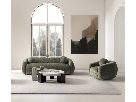 Tribeca Sofa and Accent Chair in Olive Green (set of 2) by Manhattan Comfort at Eve Furniture