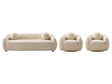 Tribeca Sofa and Accent Chairs in Cream (set of 3) by Manhattan Comfort at Eve Furniture