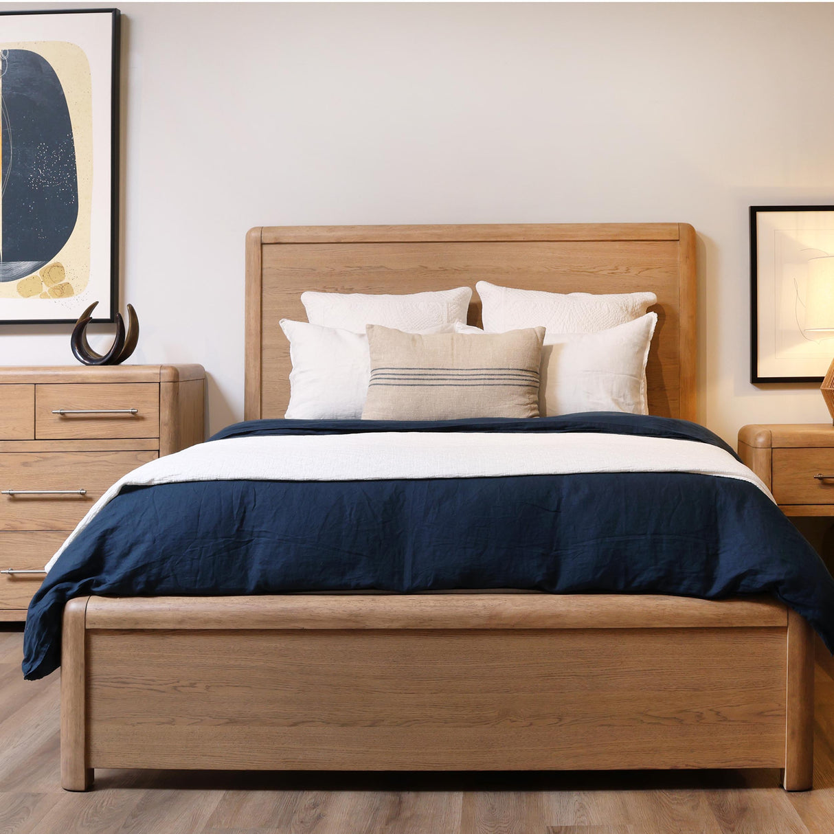 Tricia Bed, Natural by Dovetail at Eve Furniture