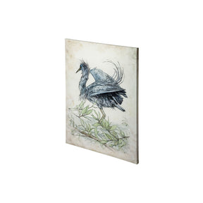 Tricolored Heron by Mercana Studio a Hand Embellished Textured Canvas by Mercana at Eve Furniture