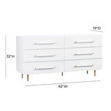 Trident 6 Drawer Dresser by TOV Furniture at Eve Furniture