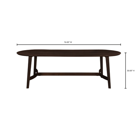Trie Brown Small Dining Table by MOES at Eve Furniture