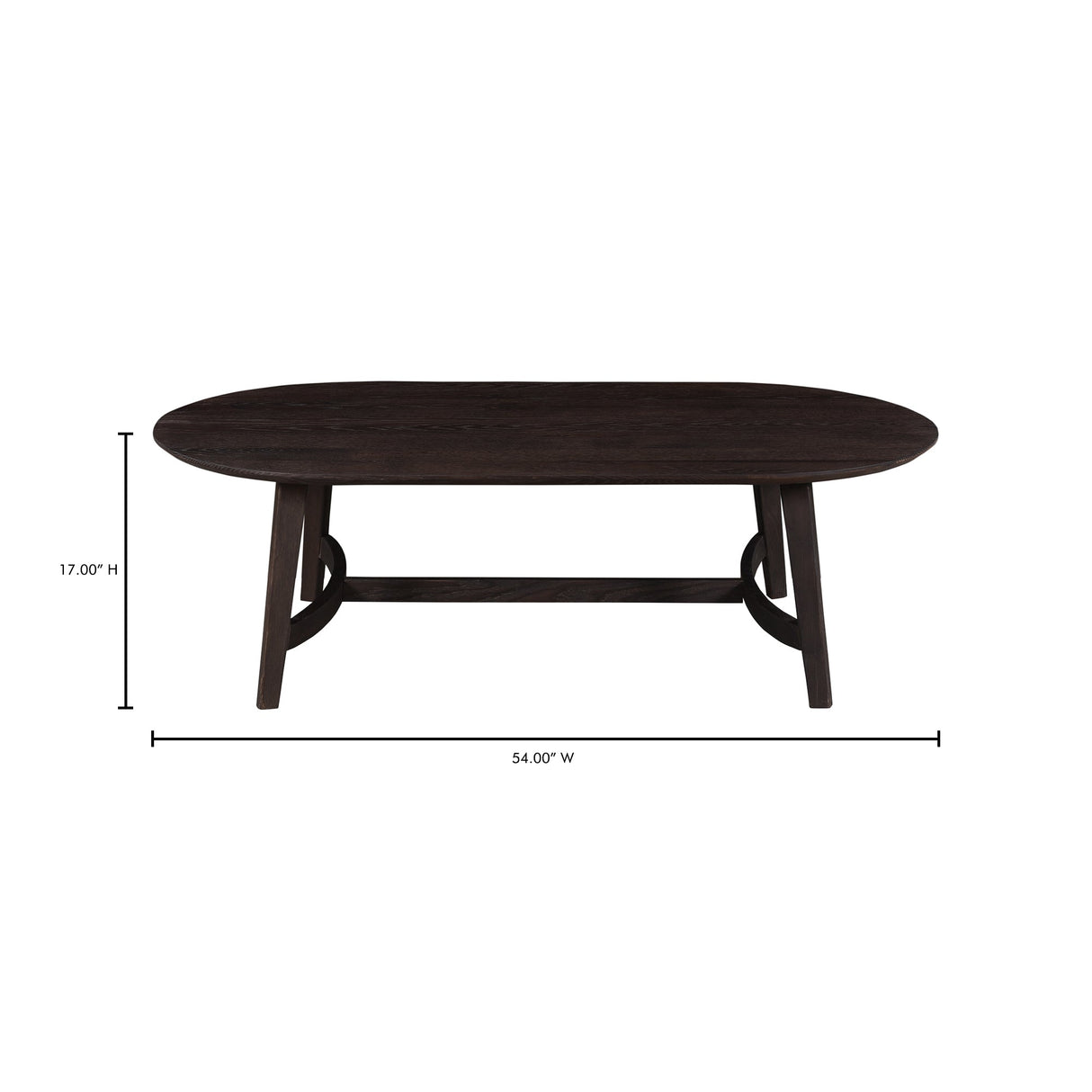 Trie Dark Brown Coffee Table by Moe's Home at Eve Furniture