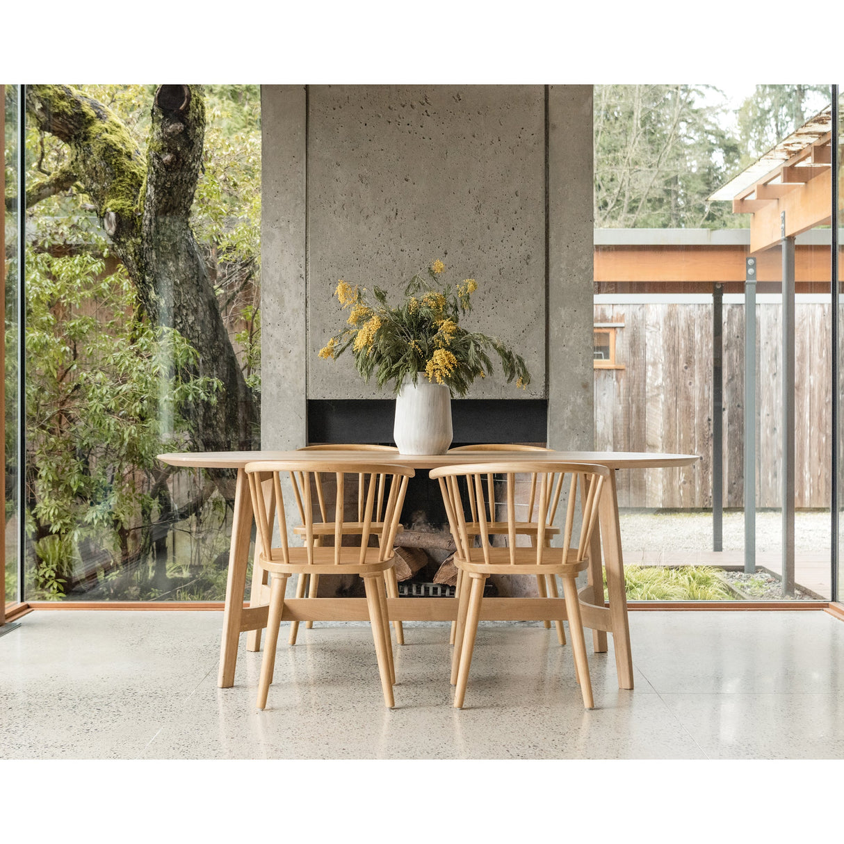 Trie Natural Small Dining Table by Moe's Home at Eve Furniture